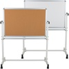 image:imageFlash Furniture HERCULES Series 625W x 6225H Reversible Mobile Cork Bulletin Board and White Board with Pen Tray64W x 548H