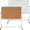 image:imageFlash Furniture HERCULES Series 625W x 6225H Reversible Mobile Cork Bulletin Board and White Board with Pen Tray64W x 648H