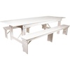 image:imageFlash Furniture HERCULES Series 9 x 40 Antique Rustic Folding Farm Table and Two Bench SetAntique Rustic White
