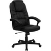 image:imageFlash Furniture Hansel High Back Black LeatherSoft Executive Swivel Office Chair with Arms