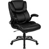 image:imageFlash Furniture Hansel High Back Black LeatherSoft Executive Swivel Office Chair with Double Layered Headrest and Open Arms