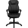 image:imageFlash Furniture Hansel High Back Black LeatherSoft Multifunction Executive Swivel Ergonomic Office Chair with Lumbar Support Knob with Arms