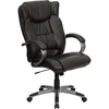 image:imageFlash Furniture Hansel High Back Espresso Brown LeatherSoft Executive Swivel Office Chair with Titanium Nylon Base and Loop ArmsEspresso Brown