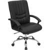 image:imageFlash Furniture Hansel MidBack Black LeatherSoft Swivel Managers Office Chair with Armsblack