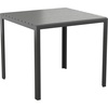 image:imageFlash Furniture Harris Commercial IndoorOutdoor Patio Table  Black Poly Resin Slatted Top  Black Steel Frame  Seating for 4