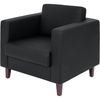 image:imageFlash Furniture Hercules Artemis Commercial Chair for Reception and Lobby Use with Solid Wood Legs 2 Outlets 1 USB and 1 USBC Ports Cognac LeatherSoftBlack