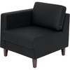 image:imageFlash Furniture Hercules Artemis Commercial Modular Left Arm Chair for Reception Areas with Solid Wood Legs 2 Outlets 1 USB and 1 USBC Ports Cognac LeatherSoftBlack