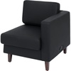 image:imageFlash Furniture Hercules Artemis Commercial Modular Right Arm Chair for Reception Areas with Solid Wood Legs 2 Outlets 1 USB and 1 USBC Ports Black LeatherSoftBlack