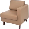 image:imageFlash Furniture Hercules Artemis Commercial Modular Right Arm Chair for Reception Areas with Solid Wood Legs 2 Outlets 1 USB and 1 USBC Ports Black LeatherSoftCognac