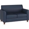 image:imageFlash Furniture Hercules Diplomat Series LeatherSoft Upholstered Loveseat Modern Small Sofa for Living Room or Office NavyNavy