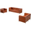 image:imageFlash Furniture Hercules Regal Series Contemporary Gray LeatherSoft Chair with Encasing FrameCognac
