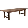 image:imageFlash Furniture Hercules Series 9 x 40 Rustic Solid Pine Folding Dining Table Rectangular Antique Farmhouse Dining and Event Extension Table