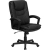 image:imageFlash Furniture High Back Black Leather Executive Swivel Office Chair with Arms