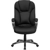 image:imageFlash Furniture High Back Black LeatherSoft Executive Swivel Office Chair with Titanium Nylon Base and Arms
