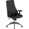 image:imageFlash Furniture High Back Black LeatherSoft Smooth Upholstered Executive Swivel Office Chair with Arms