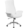 image:imageFlash Furniture High Back White LeatherSoft Executive Swivel Office Chair with Flared Arms
