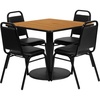 Natural Top/Black Vinyl Seat