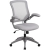 image:imageFlash Furniture Kale MidBack Gray Mesh Swivel Ergonomic Task Office Chair with Gray Frame and FlipUp ArmsGrey