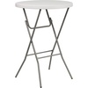 image:imageFlash Furniture Kathryn 315 Round AllOccasion Folding Bar Height Table for Parties and Commercial Events Plastic Bar Height Folding Table White