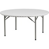 image:imageFlash Furniture Kathryn 5Foot Round Granite White Plastic Folding Table Commercial Grade Round Table for 8 Guests