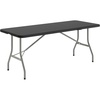 image:imageFlash Furniture Kathryn Commercial Grade 6Foot BiFold Granite Black Plastic Folding TableBlack