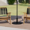 image:imageFlash Furniture Kona Tan 9 FT Round Umbrella with 15 Diameter Aluminum Pole with Crank and Tilt FunctionBlack