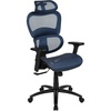image:imageFlash Furniture LO Ergonomic Mesh Office Chair with 2to1 SynchroTilt Adjustable Headrest Lumbar Support and Adjustable Pivot Arms in Blue