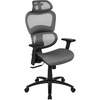 image:imageFlash Furniture LO Ergonomic Mesh Office Chair with 2to1 SynchroTilt Adjustable Headrest Lumbar Support and Adjustable Pivot Arms in Gray