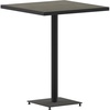 image:imageFlash Furniture Lark Commercial Grade Bar Height Patio Table IndoorOutdoor Bistro Table with Poly Resin Slats 30 Square Faux TeakGray Wash