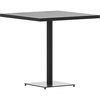 image:imageFlash Furniture Lark Outdoor Patio Bistro Dining Table with Faux Teak Poly Slats 30 SquareGray Wash Teak