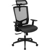 image:imageFlash Furniture Layla Ergonomic Mesh Office Chair with SynchroTilt Pivot Adjustable Headrest Lumbar Support Coat Hanger and Adjustable Arms in Black