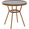 Navy & White Rattan/Natural Frame