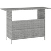 image:imageFlash Furniture Marco IndoorOutdoor Patio Bar Counter Table AllWeather Wicker Rattan Pattern 2 Shelves GrayGrey
