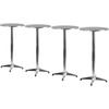 image:imageFlash Furniture Mellie 2325 Round Aluminum IndoorOutdoor Bar Height Table with FlipUp Table  Set of 4