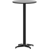 image:imageFlash Furniture Metal Bar Table  Aluminum Patio Table  Mellie 235H Round Bar Height Table  IndoorOutdoor  BlackBlack