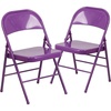 image:imageFlash Furniture Metal Folding Chairs Impulsive Purple Pack of 22 Pack