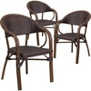 image:imageFlash Furniture Milano Series Dark Brown Rattan Restaurant Patio Chair with Red BambooAluminum FrameBark Brown RattanRed Bambooaluminum Frame