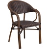 image:imageFlash Furniture Milano Series Dark Brown Rattan Restaurant Patio Chair with Red BambooAluminum FrameDark Brown RattanRed Bambooaluminum Frame