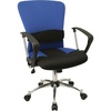 image:imageFlash Furniture Mindy MidBack Grey Mesh Swivel Task Office Chair with Adjustable Lumbar Support and ArmsBlue