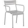 image:imageFlash Furniture Nash Commercial Grade Steel Stack Chair IndoorOutdoor Arm Chair with 2 Slat Back Set of 4 SilverSilver