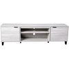 image:imageFlash Furniture Nelson Mid Century Modern TV Stand for up to 60 TVs  Gray Finish  70 Wide  Adjustable Shelves  Open and Closed Storage