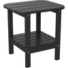 image:imageFlash Furniture Newport 2Tier Adirondack Side Table  Recycled HDPE AllWeather Materials  IndoorOutdoor  WhiteBlack