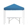 image:imageFlash Furniture Otis 8x8 White Pop Up Event Canopy Tent with Carry Bag and 6Foot BiFold Folding Table with Carrying Handle  Tailgate Tent SetBlue