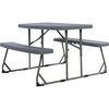 image:imageFlash Furniture Paige EasyFold Kids Outdoor Picnic Table and Benches  Commercial Grade Folding Plastic Play Table  Recommended for up to Age 5  BrownGrey