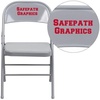 image:imageFlash Furniture Personalized Hercules Series Triple Braced amp Double Hinged Gray Metal Folding Chair HF3MC309ASGYTXTEMBVYLGG