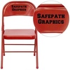image:imageFlash Furniture Personalized Hercules Series Triple Braced amp Double Hinged Red Metal Folding Chair HF3MC309ASREDTXTEMBVYLGG