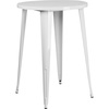 image:imageFlash Furniture Philip Commercial Grade 30 Round Black Metal IndoorOutdoor Bar Height TableWhite