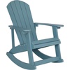 image:imageFlash Furniture Savannah Poly Resin Wood Adirondack Rocking Chair  All Weather Black Polystyrene  Stainless Steel Hardware  Set of 2Sea Foam