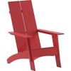 image:imageFlash Furniture Sawyer Modern Commercial 2Slat Back Adirondack Chair  Black Commercial AllWeather Poly Resin Lounge ChairRed