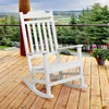 image:imageFlash Furniture Set of 2 Winston AllWeather Rocking Chair in Red Faux WoodWhite